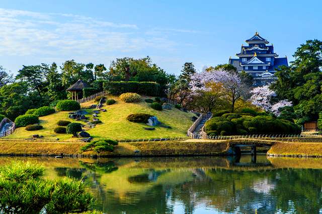 Замок Ворона в Окаяма і водні канали Курасікі