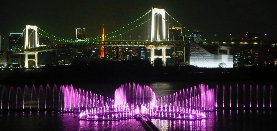 Один із найвищих фонтанів у світі на Одайбі